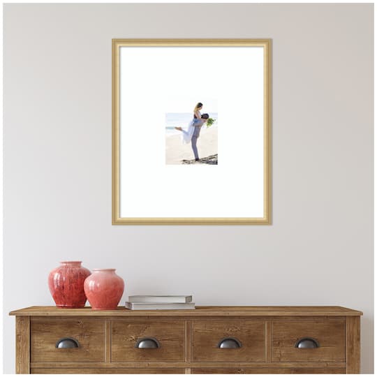 Kate and Laurel Florence Gold Photo Frame with Mat